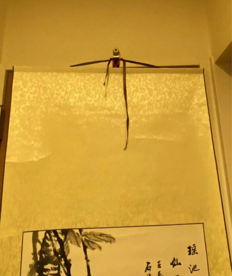 中国美術 掛け軸　壽桃