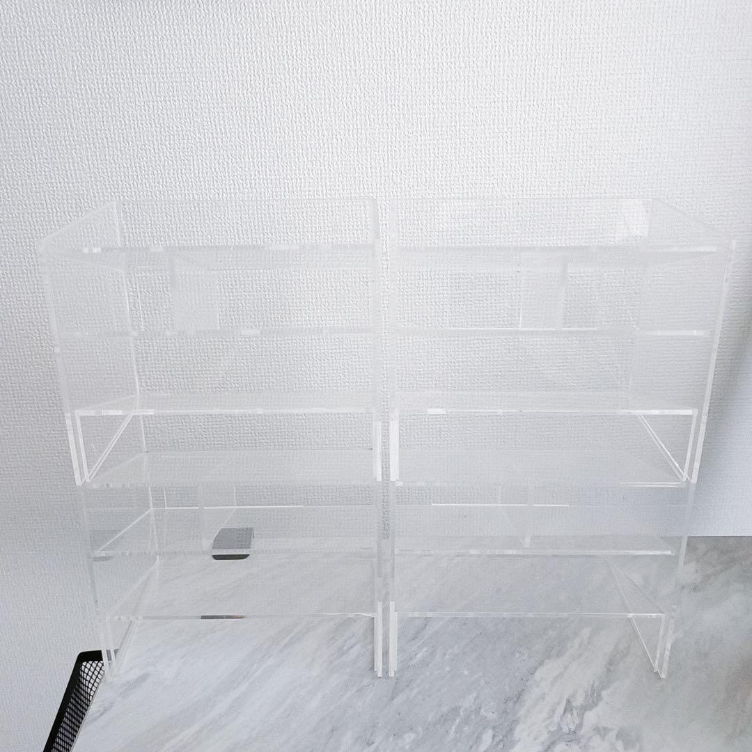 【廃盤】無印良品 アクリル小物ラック ワイド 4点