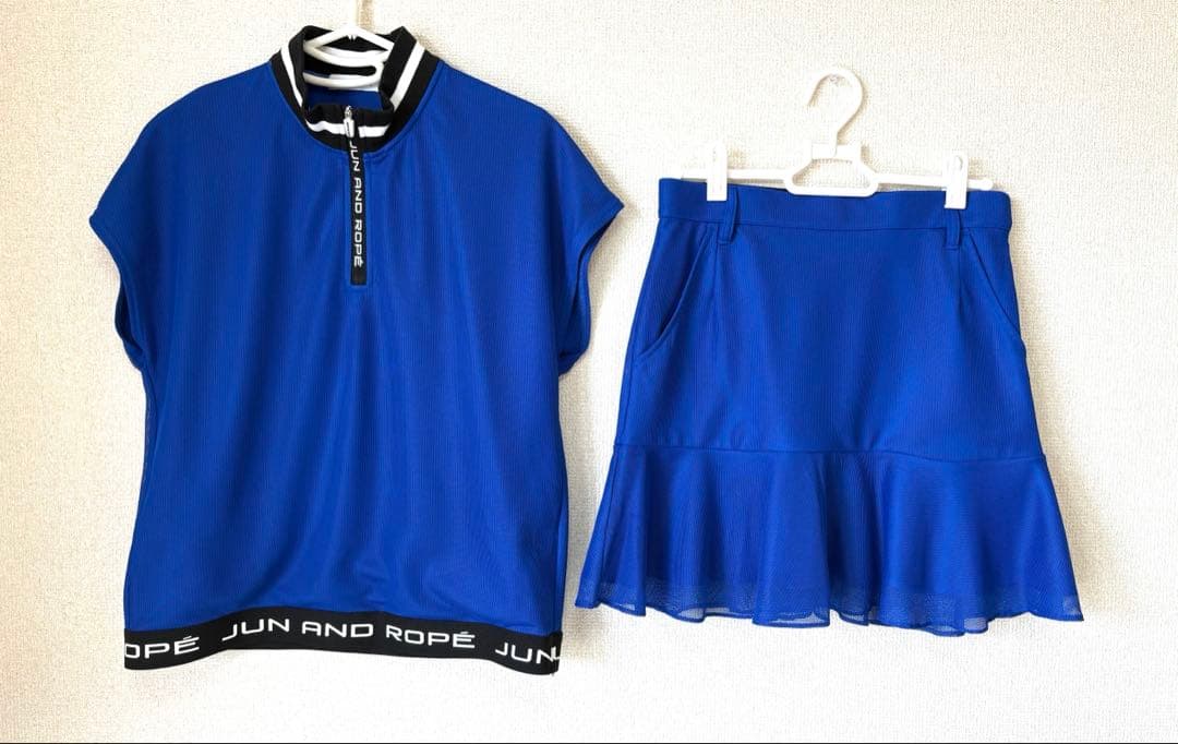 JUN & ROPE ジュンアンドロペセットアップブルーMサイズインナーパンツ付