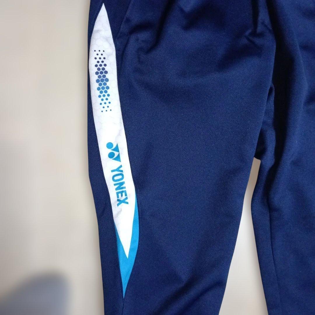 【美品】YONEX トレーニングウェアセット　Mサイズ　ネイビー/ホワイト