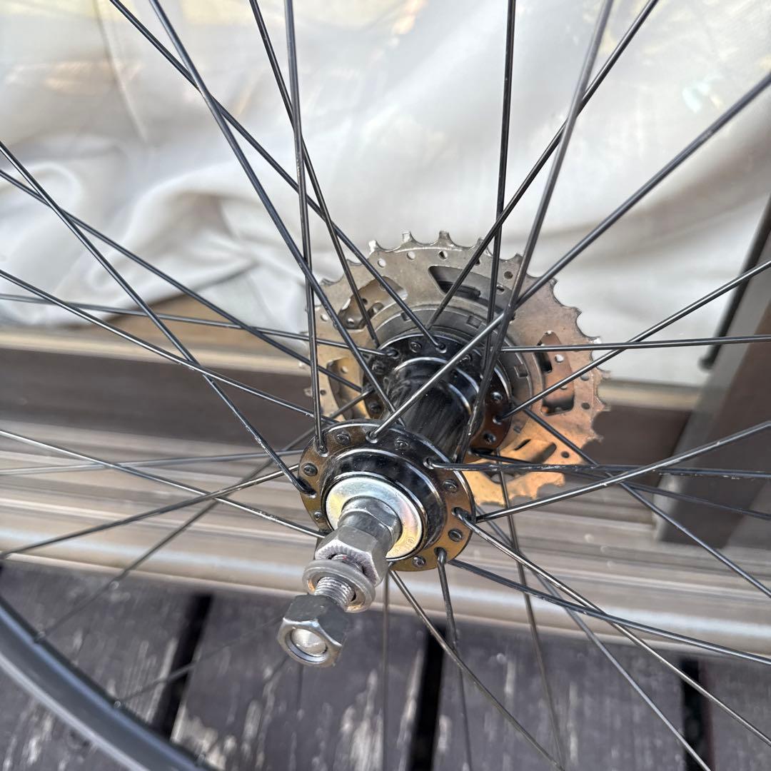 マウンテンバイク クアンド 700cクリンチャー 前後 ホイールセット アルミ