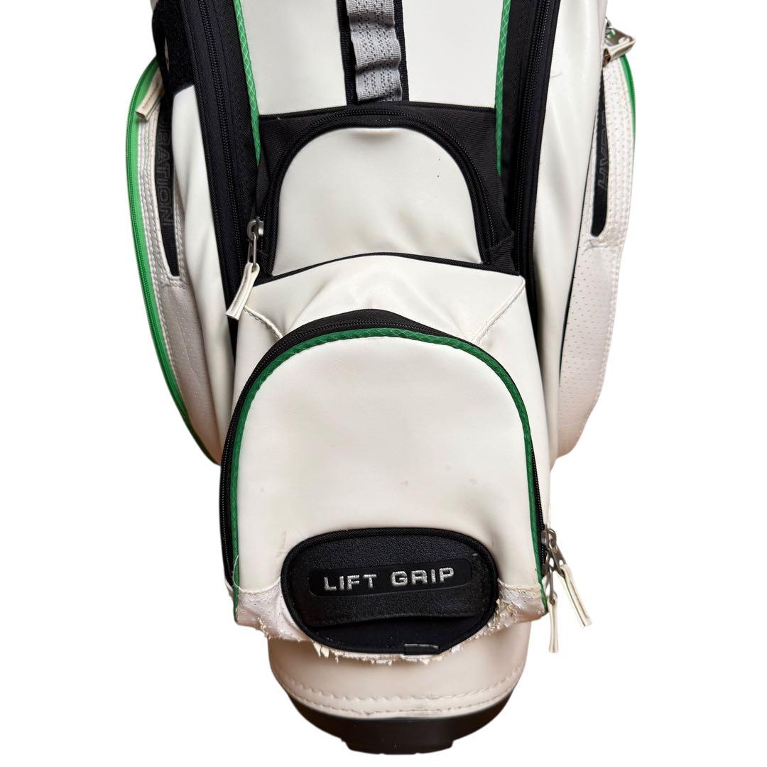 【希少限定モデル】 GOLF キャディバッグ 7口 高級感 白 緑