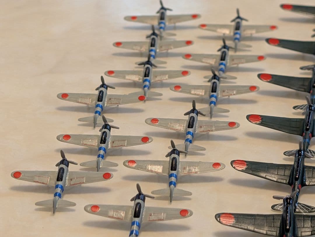 空母、艦載機３６機　零戦　ゼロ戦 1/350スケール　日本海軍