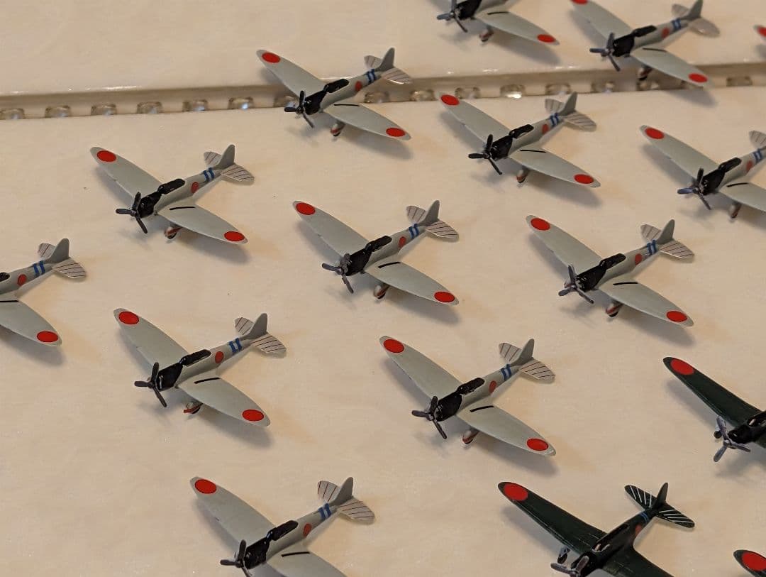 空母、艦載機３６機　零戦　ゼロ戦 1/350スケール　日本海軍