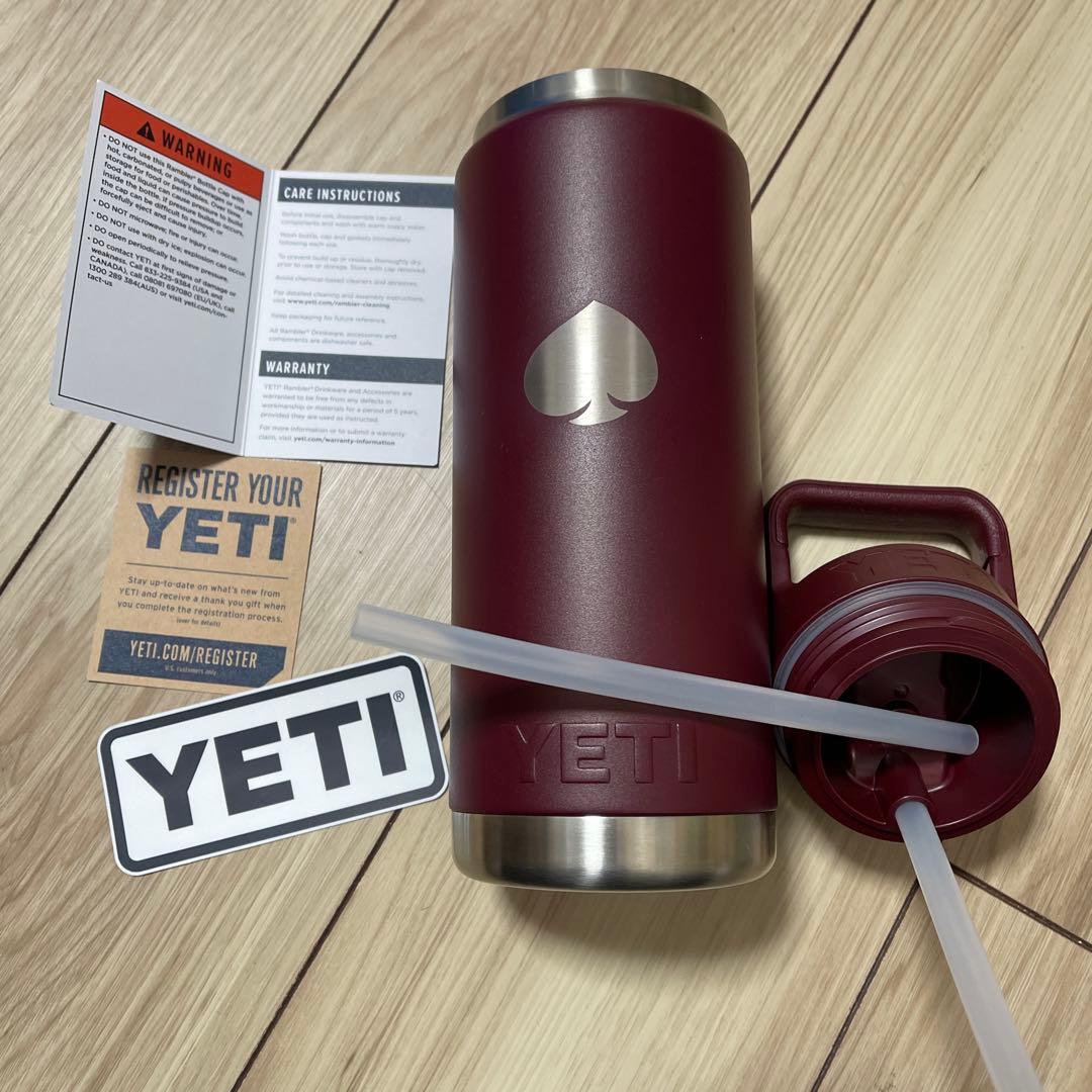 新品YETI ランブラー26oz ストローキャップ ハンドル付 付属品完備未使用