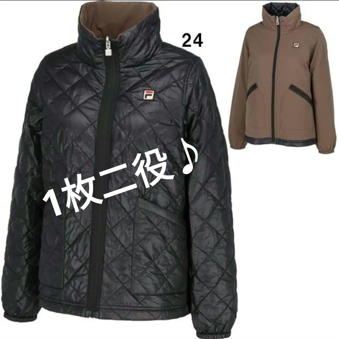 値下げ　秋冬　黒　S フィラFILA　テニスウェア　トラックジャケット 軽量保温