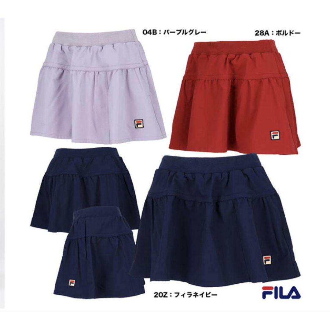 フィラ　テニスウェア　スコート　EL0243　パープルグレー　Ｓサイズ