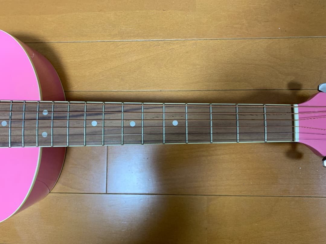 デイジー・ロックのアコースティックギター『デビュタント』ピンク色