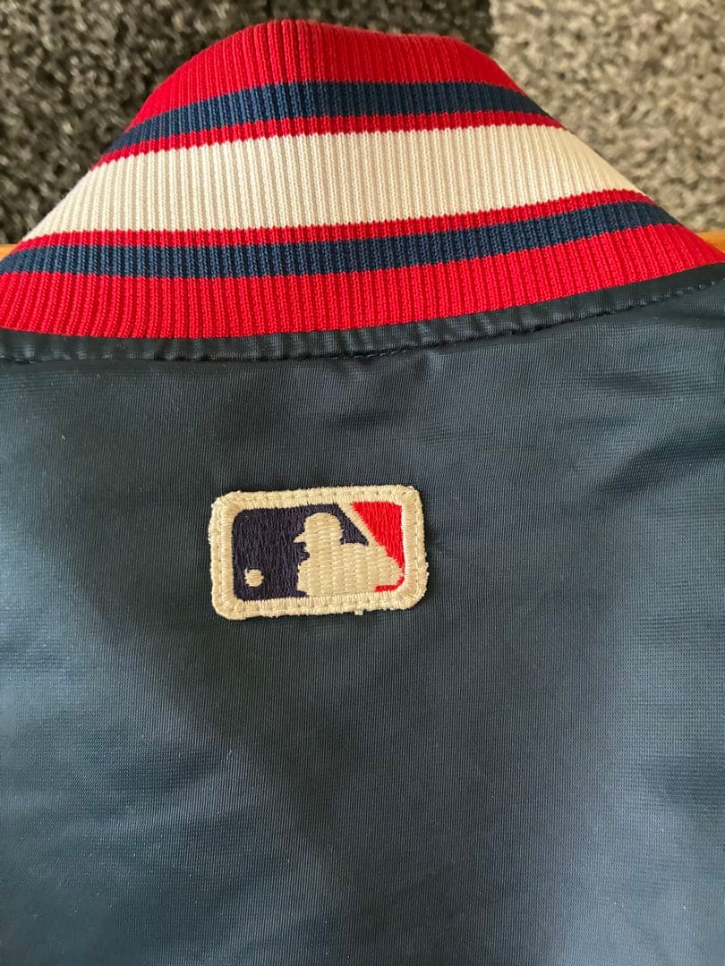 み*ゆ様 Braves 刺繍ロゴ ボンバージャケット ネイビー