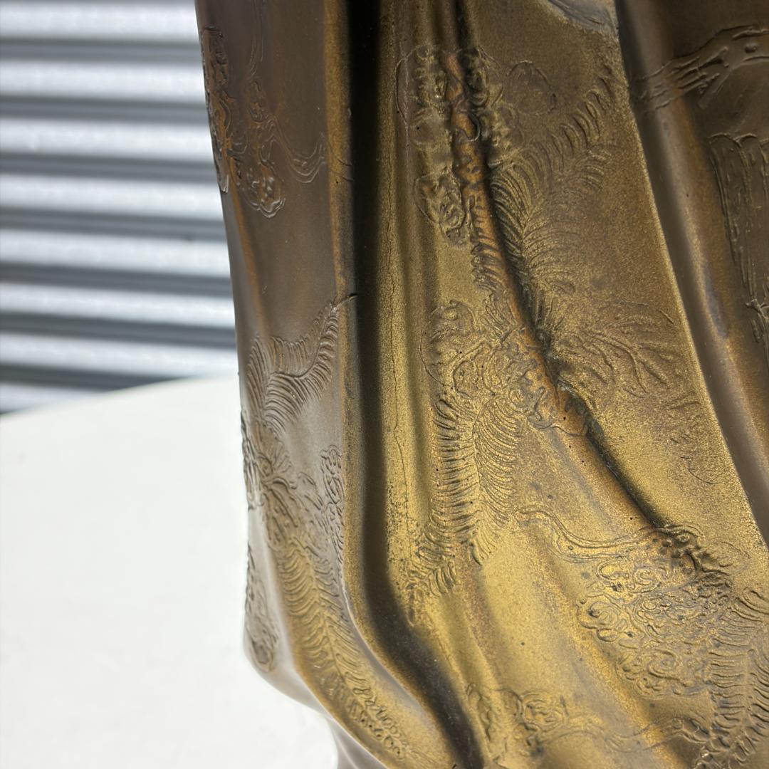 中古 鶯玉作 観音菩薩像 仏像 置物 骨董 レトロ アンティーク