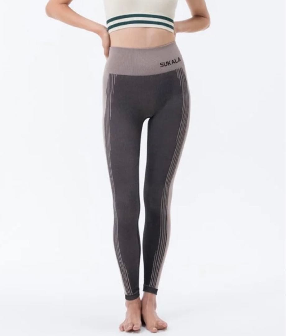 SUKALA シャドーストライプメランジレギンス / M 新品タグ付