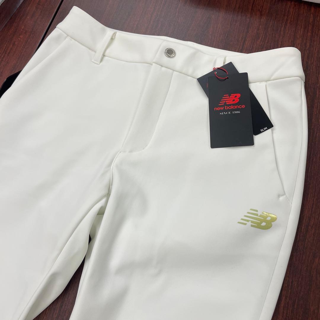 new balance レディース スーパースリムパンツ ホワイト　裏起毛