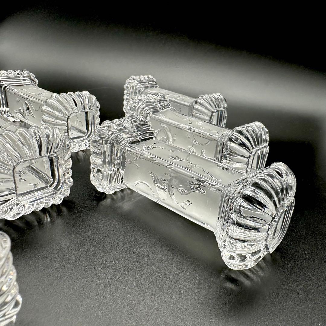 【美品】Baccarat オールドバカラ 鳳凰 ルネサンス ナイフレスト 6個