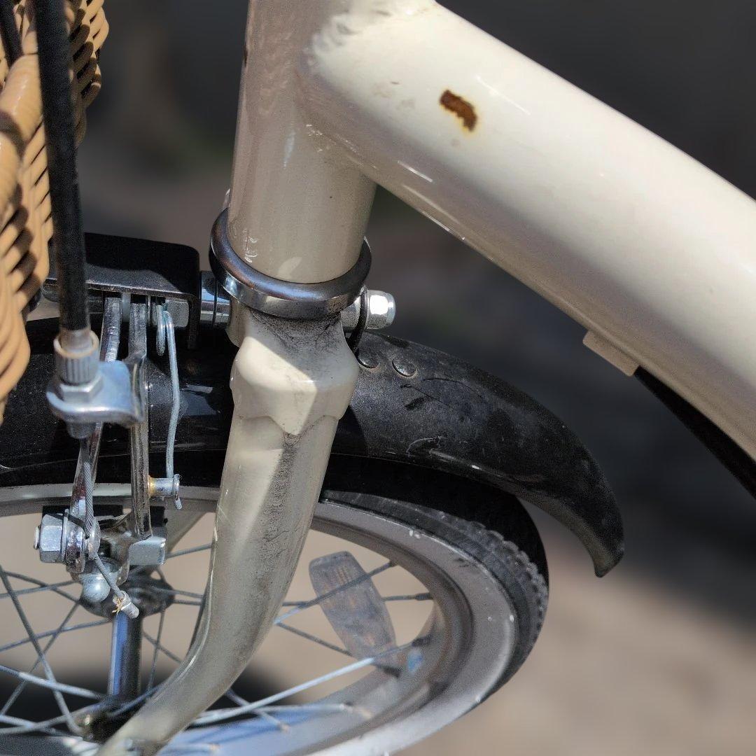 サイクルベースあさひ　子供用自転車　16インチ　カゴ付き　白　キッズ　自転車