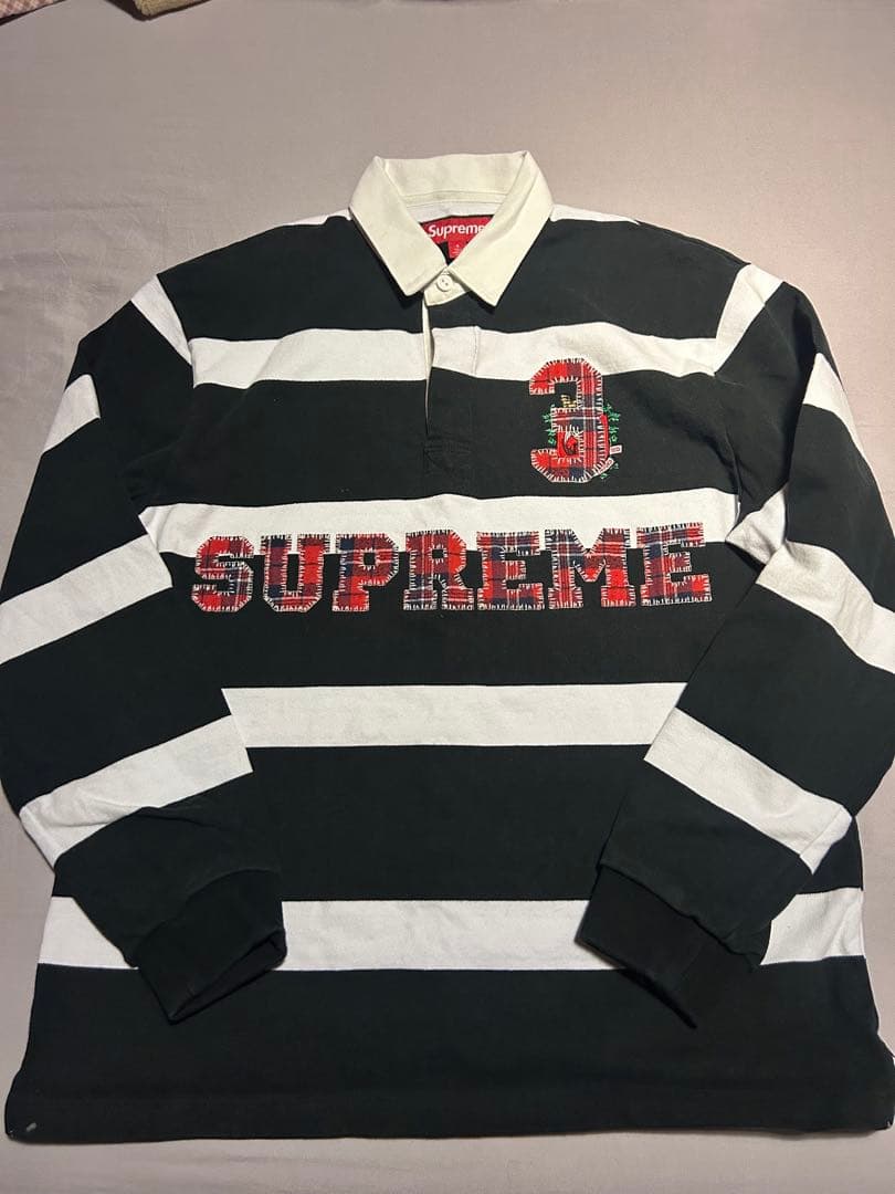 ウェア Supreme Stripe Rugby \"Black\" S