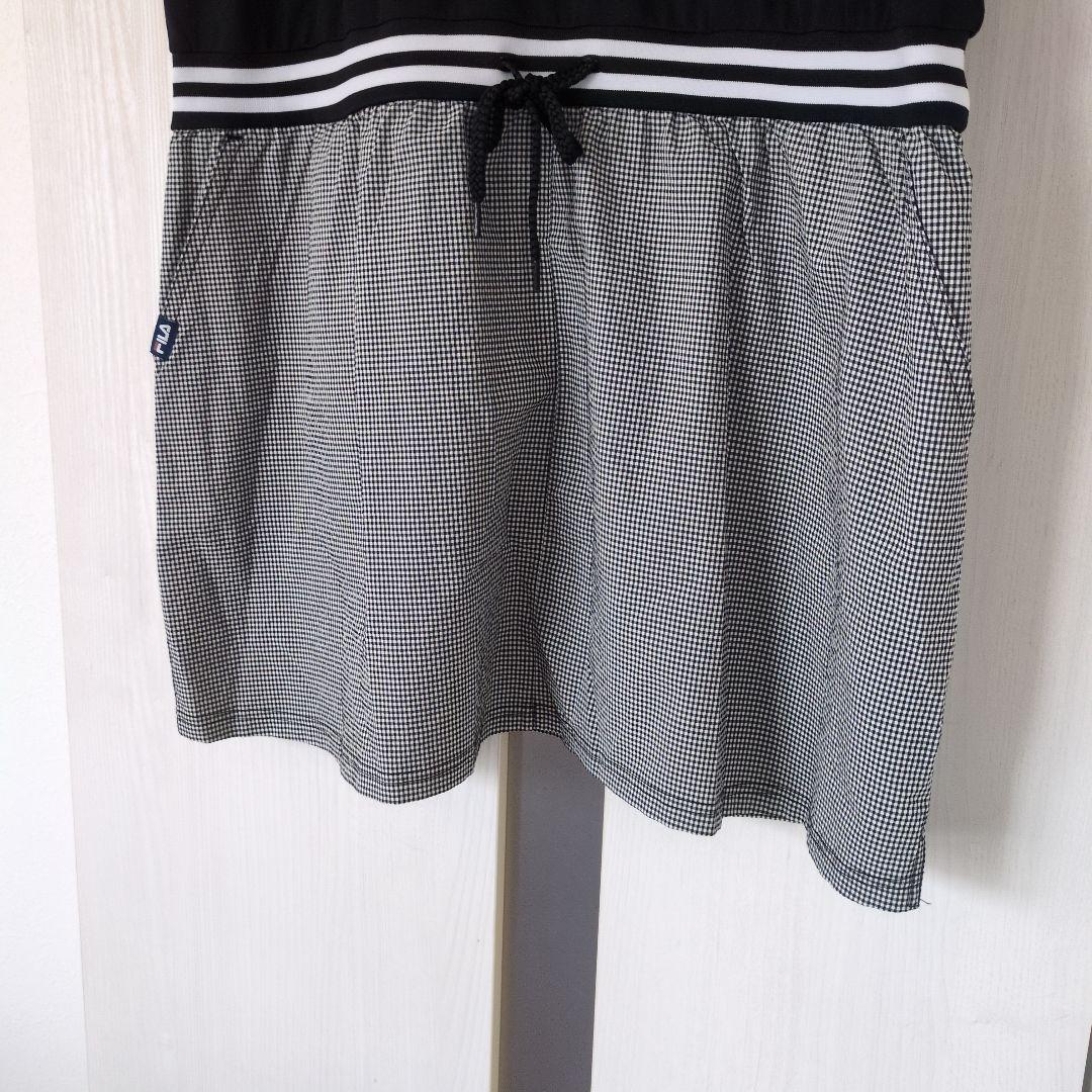FILA GOLF 白黒千鳥柄ワンピース　5L