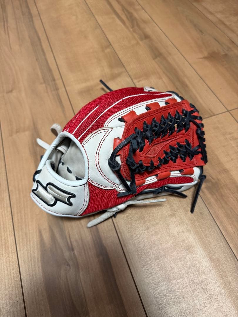 SSK 軟式 野球 グローブ レッド ホワイト メッシュ