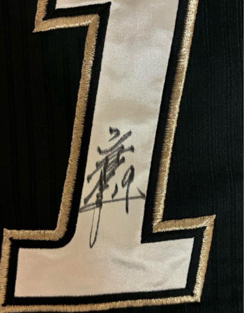 千葉ロッテ　ビジターユニフォーム唐川サイン入り
