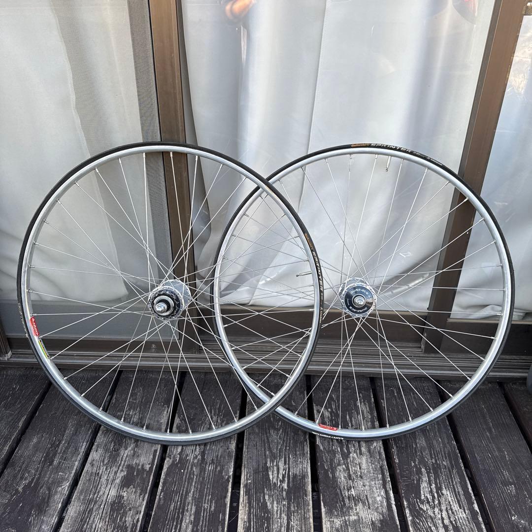 SHIMANO デュラエース HB7600NJS 競輪 ゴールドリム 前後セット