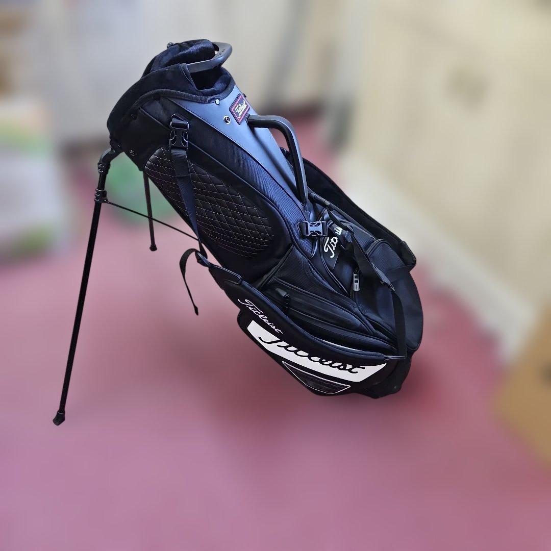Titleist ゴルフキャディバッグ スタンド黒/白