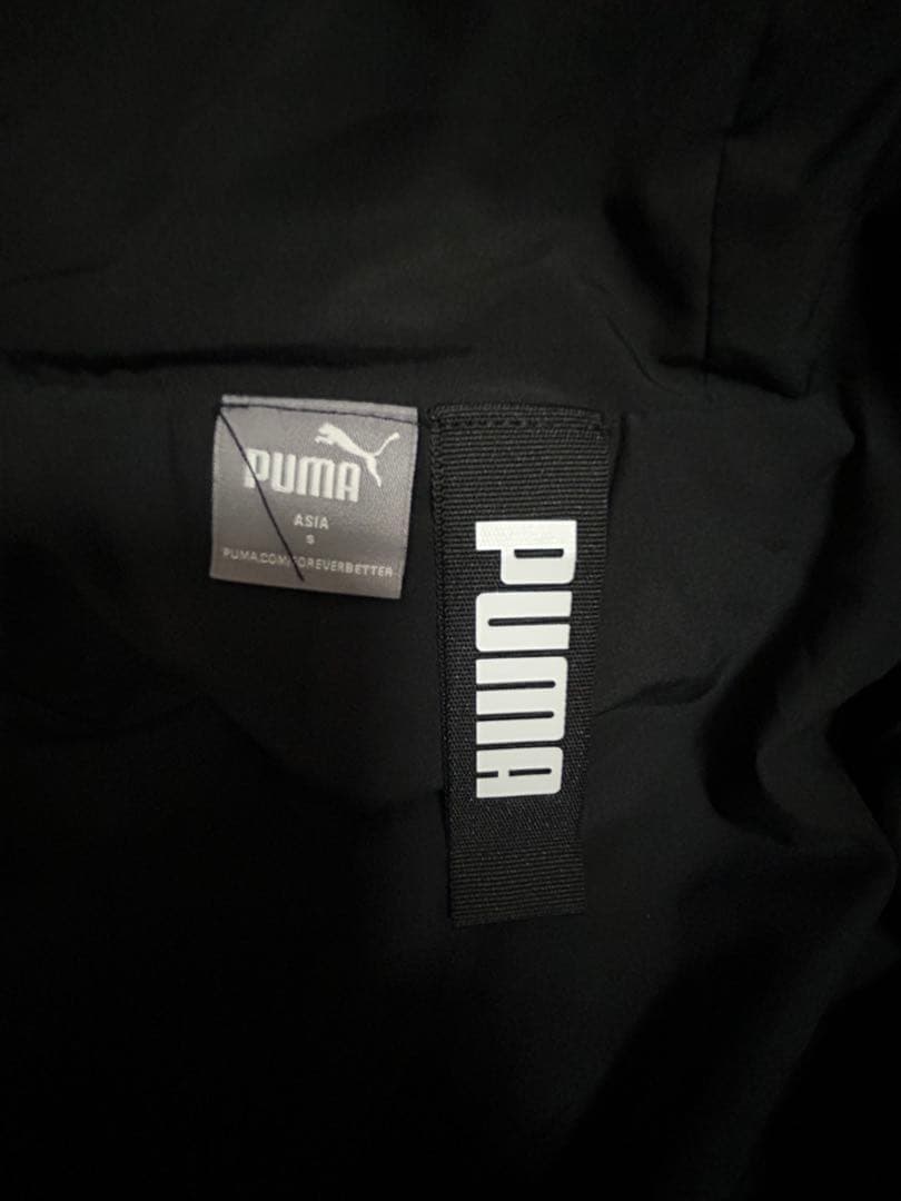PUMA フード付き ブラックベンチコート