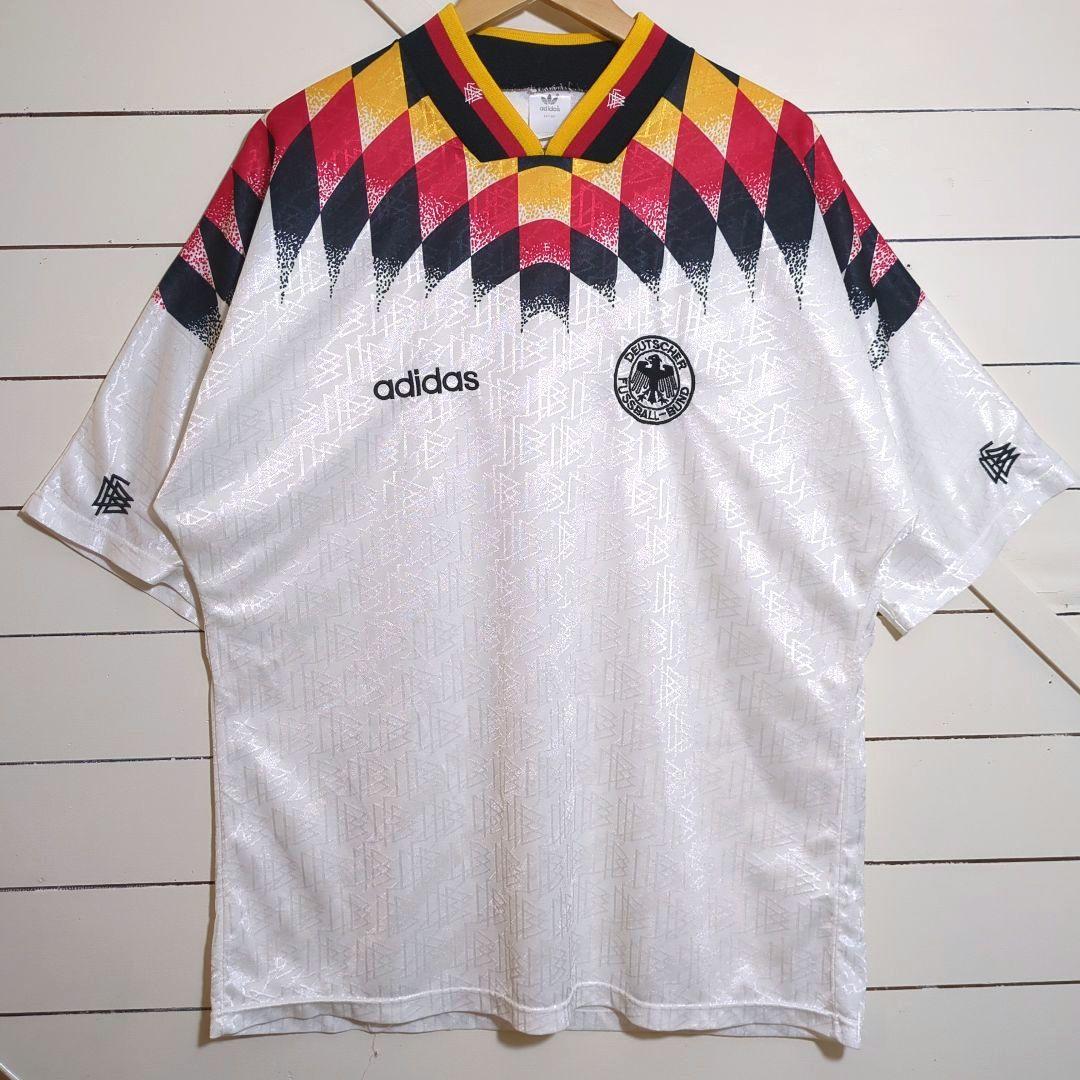 古着 90s adidas　アディダス　ドイツ　ゲームシャツ　UK製 状態良好