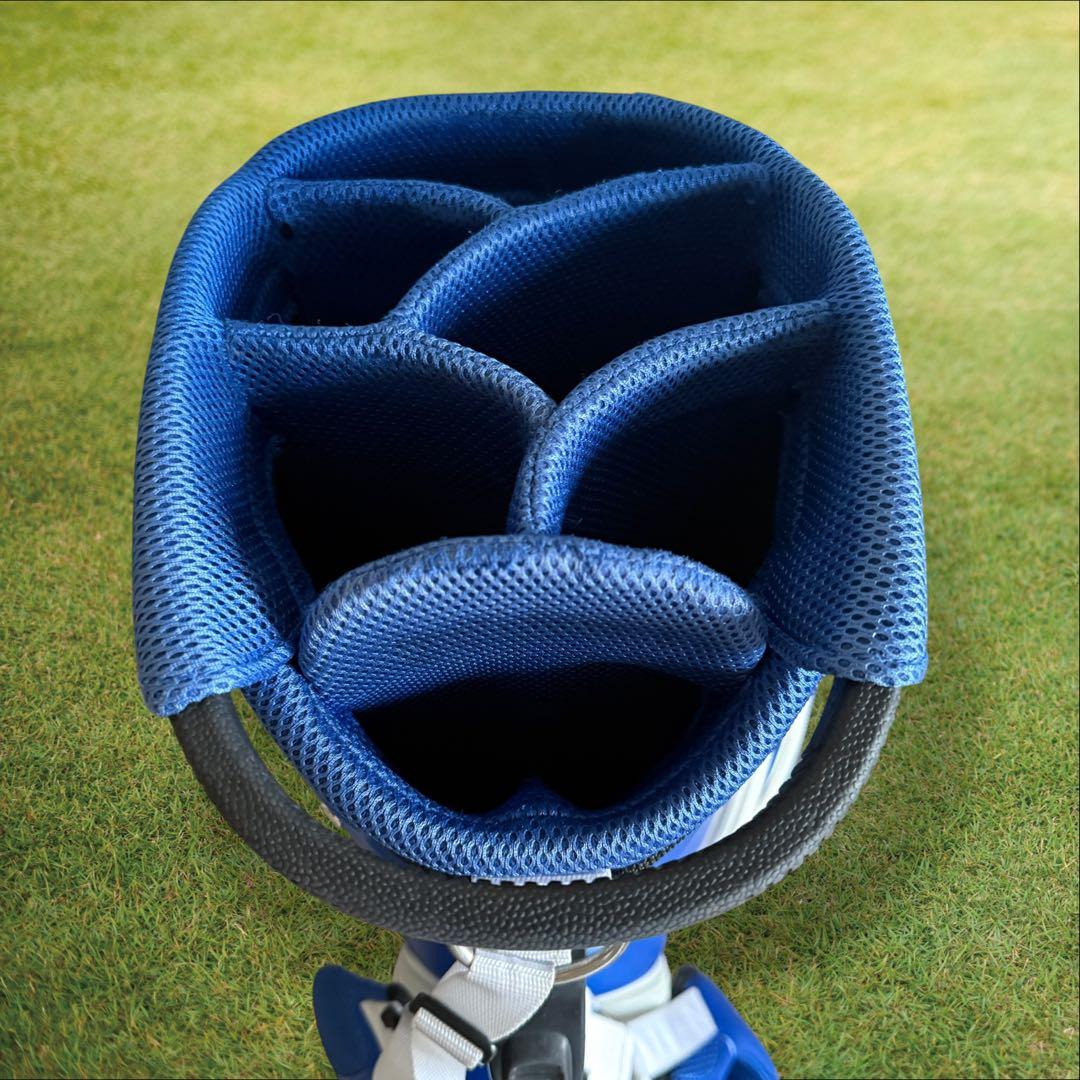 パーリーゲイツ　キャディバッグ　ショルダー式　スタンド式　軽量　青　ブルー