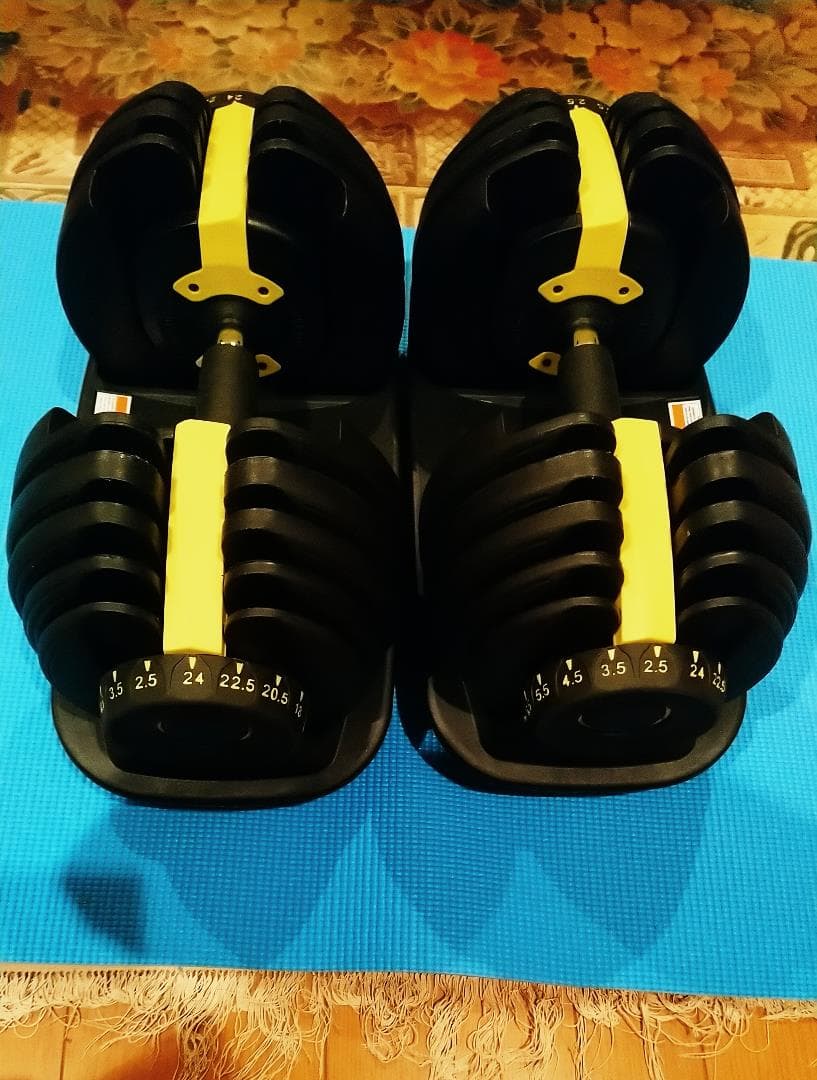 品薄【可変式ダンベル】さらに値下げしました！アジャスタブルダンベル24Kg×2