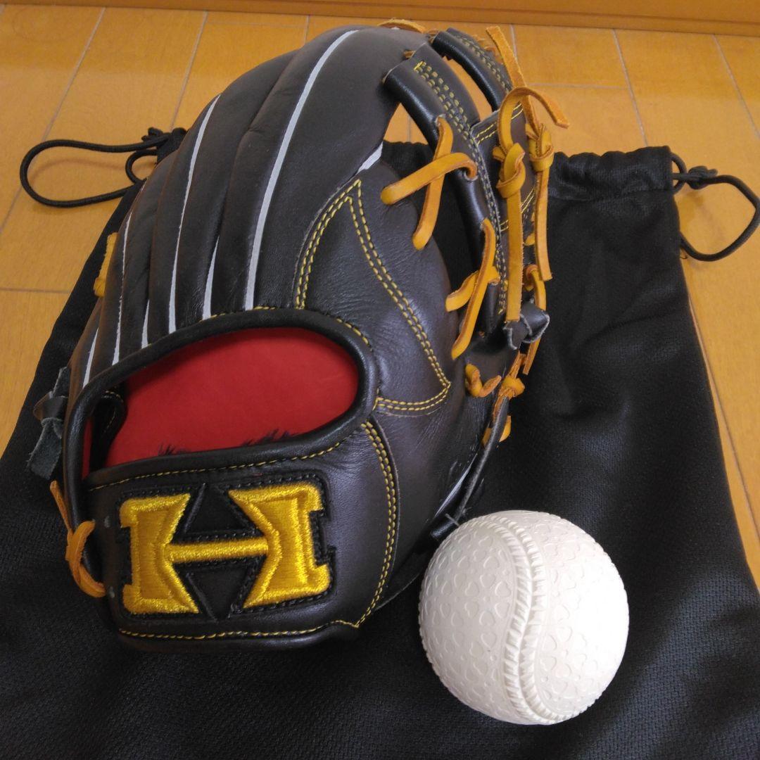 軟式野球グローブ　内野手用 Natural Flex　+ボールと袋付き