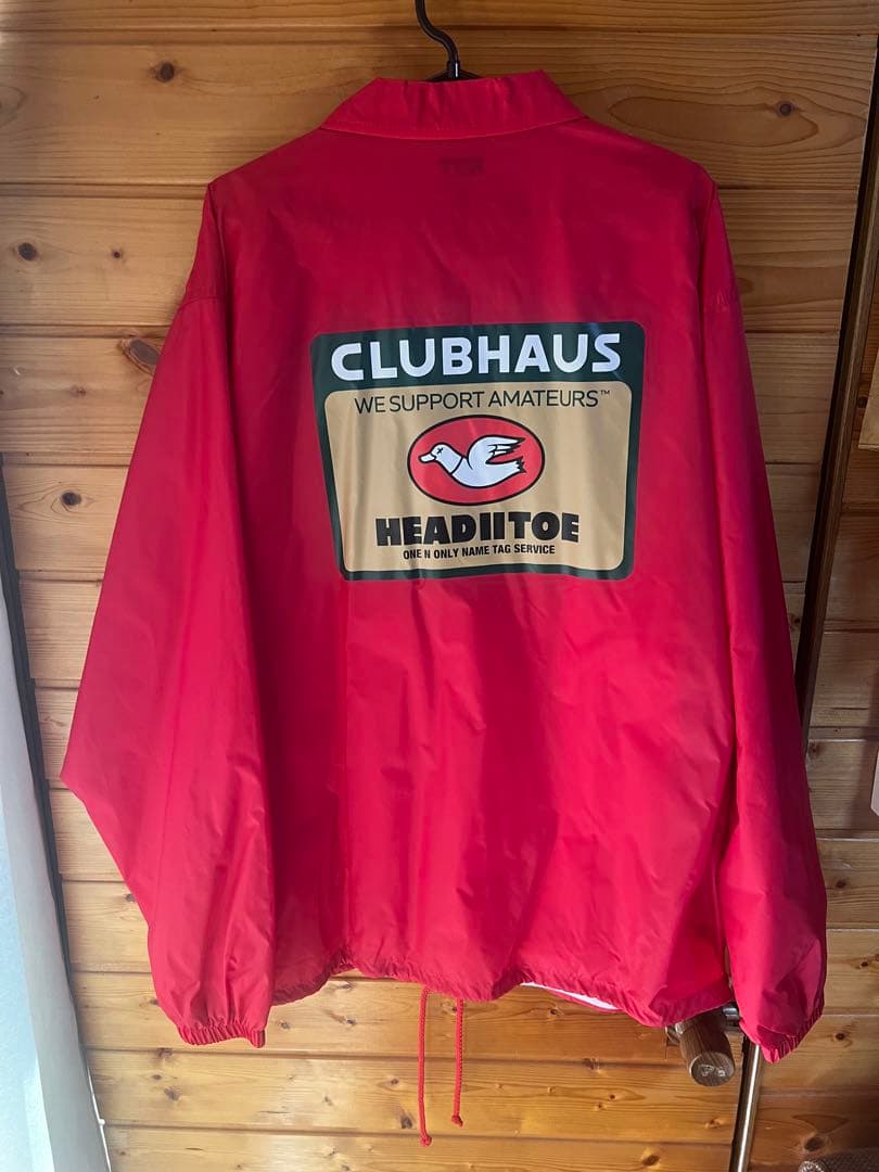新品　HIIT × CLUBHAUS コーチジャケット クラブハウス レッド