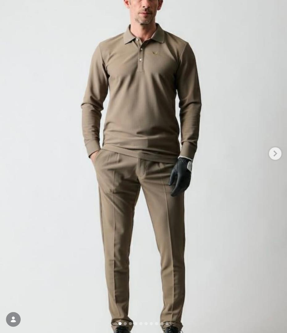 24AW 新品5.5万 1piu1uguale3　メッシュ ポロ シャツ ゴルフ