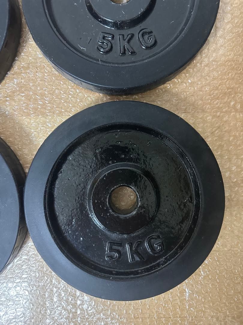 早い者勝ち 5KG ラバーダンベルプレート 合計20kg 4枚セット