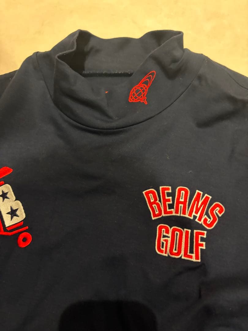BEAMS GOLF ネイビー 長袖タートルネック　ゴルフウエア