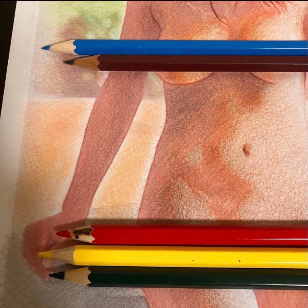 俳優画30 額装品　額縁寸法32.7cm×24.0cm　カラー着色　定款付