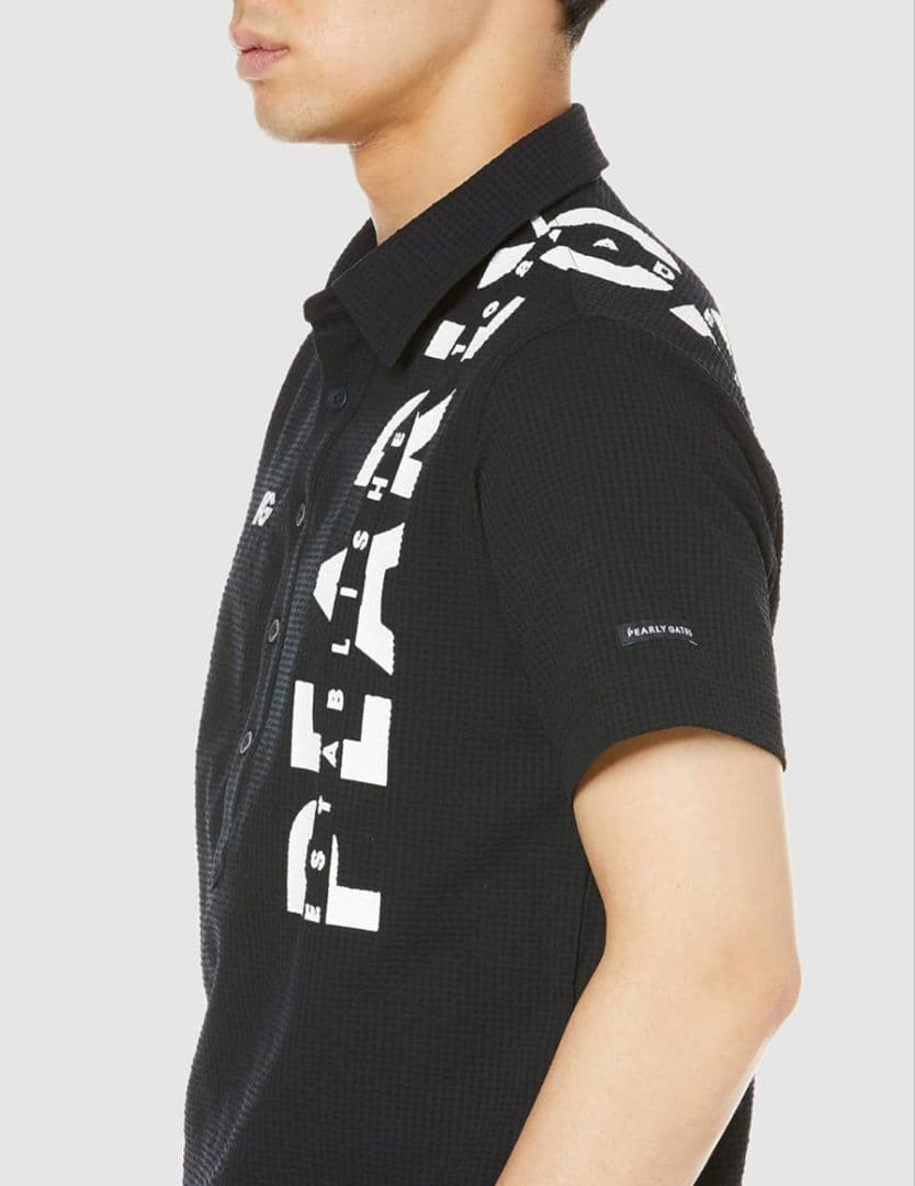美品 PEARLY GATES ブラックポロシャツ L 吸水速乾 ゴルフウェア