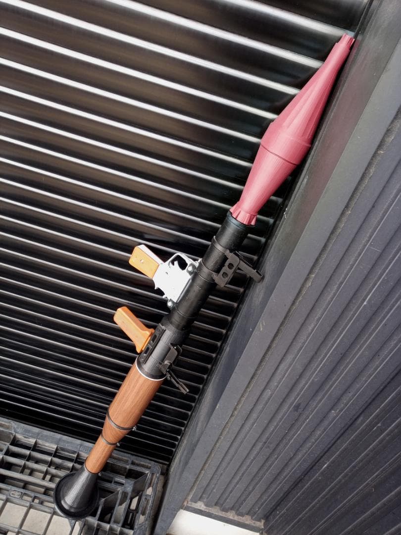 フルスクラッチ RPG-7 ロケットランチャー 3Dプリンター 成形 赤A