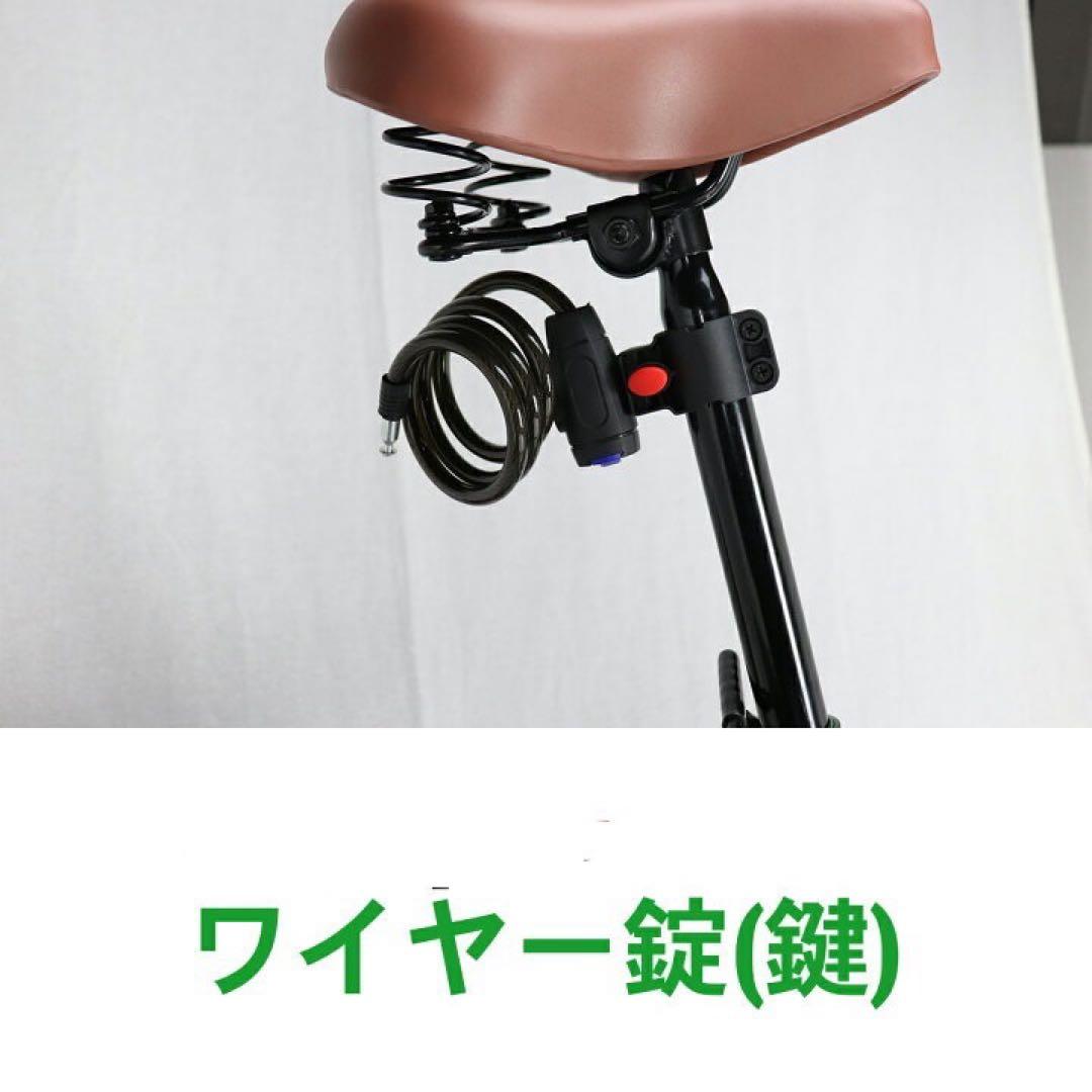 グリーン新品　20インチ 折りたたみ 自転車 シマノ 6段変速 鍵 カゴ