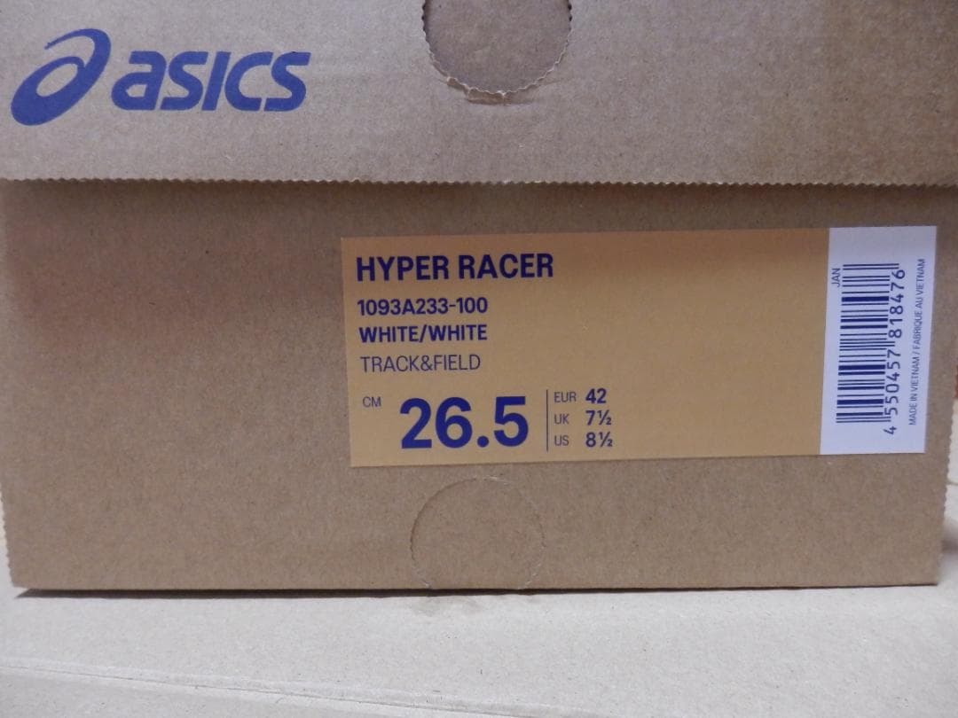 スパイク・シューズ 26.5cm asics HYPER RACER