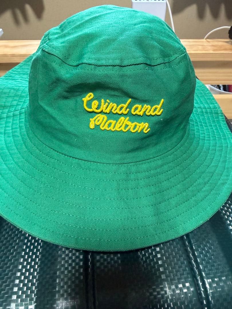 レア！Malbon×WIND AND SEAコラボ　緑　グリーン　バケットハット