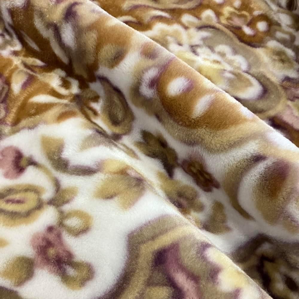 【新品】西川 合わせ毛布 シングル 衿付き 厚手 ふっくらボリューム　ワイン