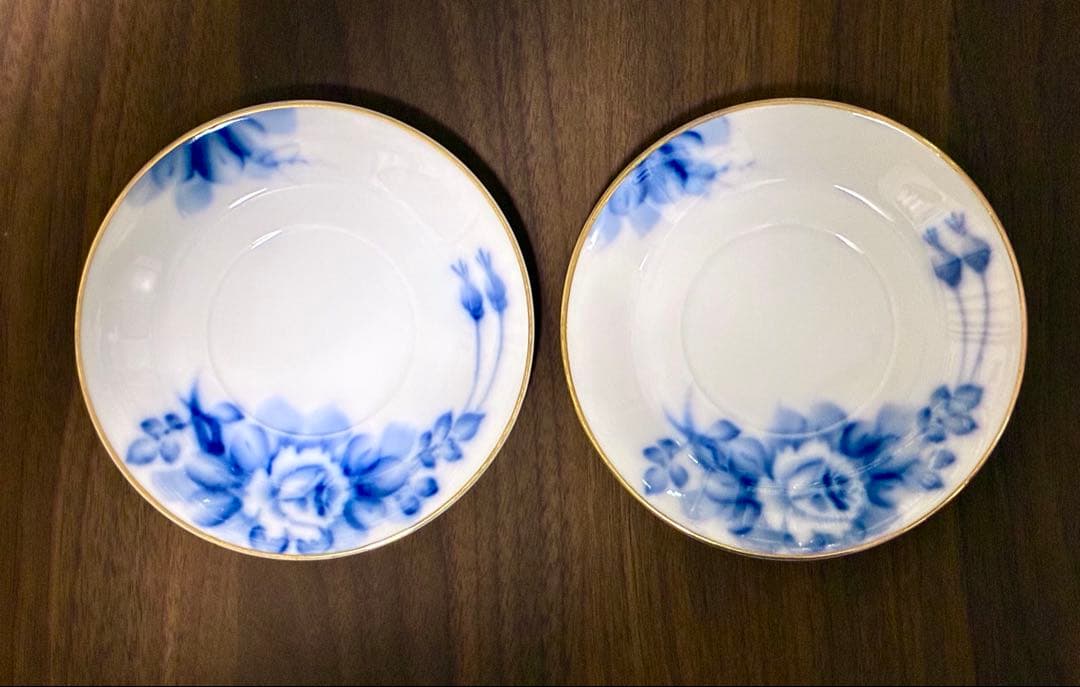 【約90年前のヴィンテージ・極美品】光陽陶器　手描き　デミタスカップ＆ソーサー