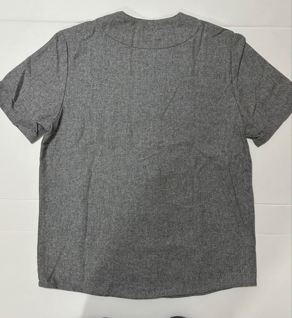 HUF THRASHER ボタン付きシャツ グレー　Lサイズ