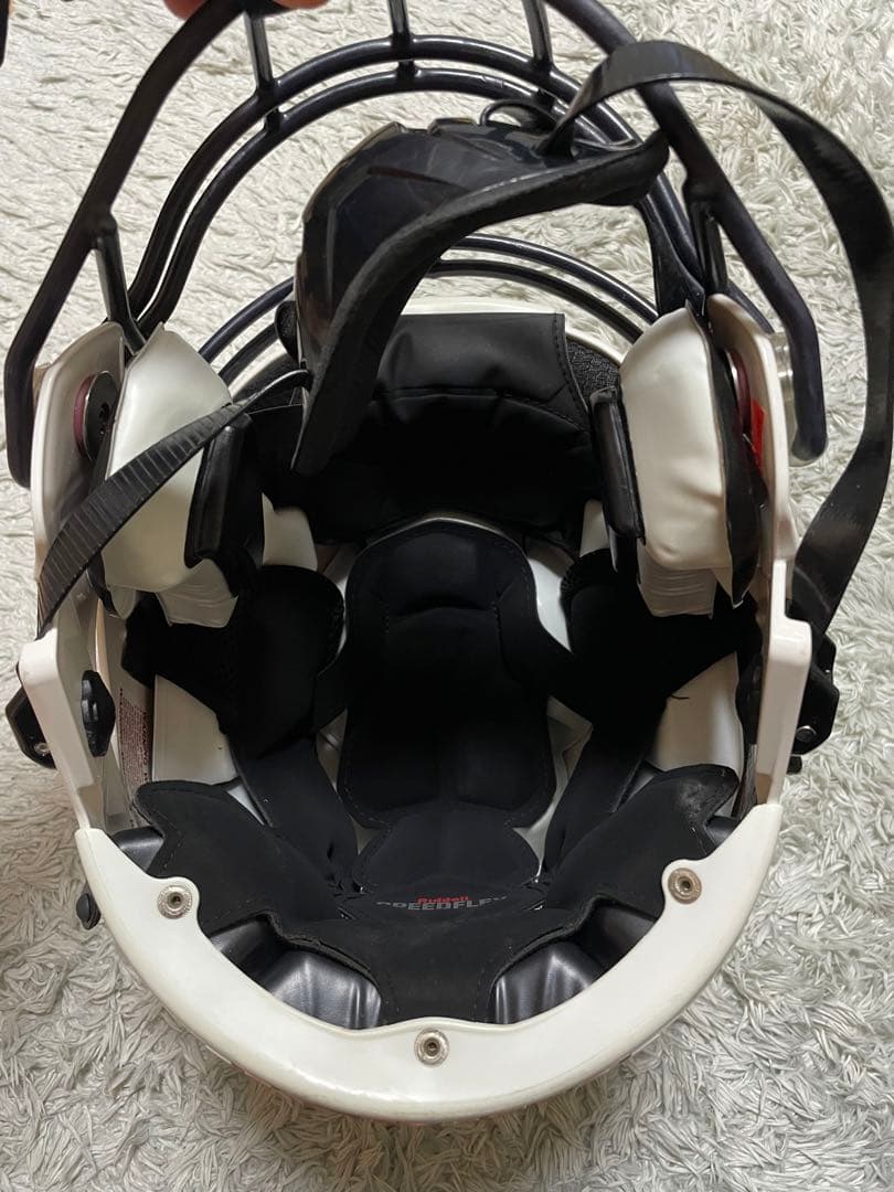 Riddell ホワイト アメリカンフットボールヘルメット
