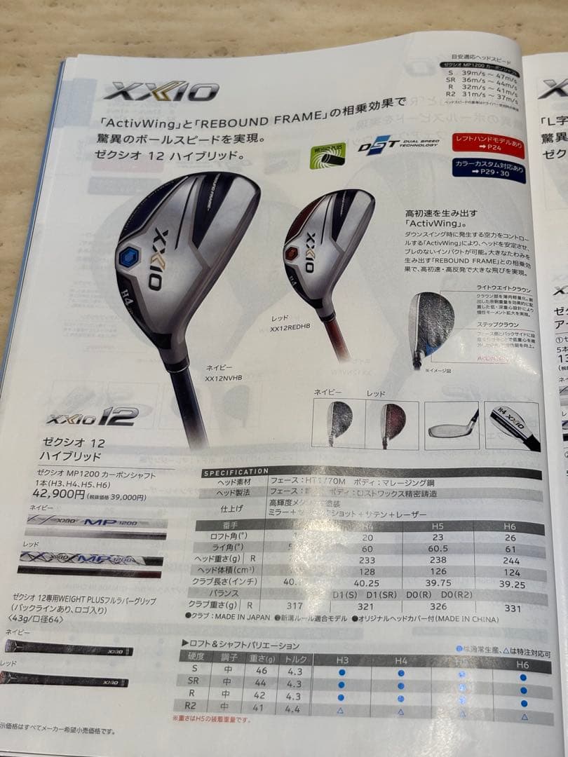 ゼクシオ 12 ハイブリッド H4 R XXIO ユーティリティー U4