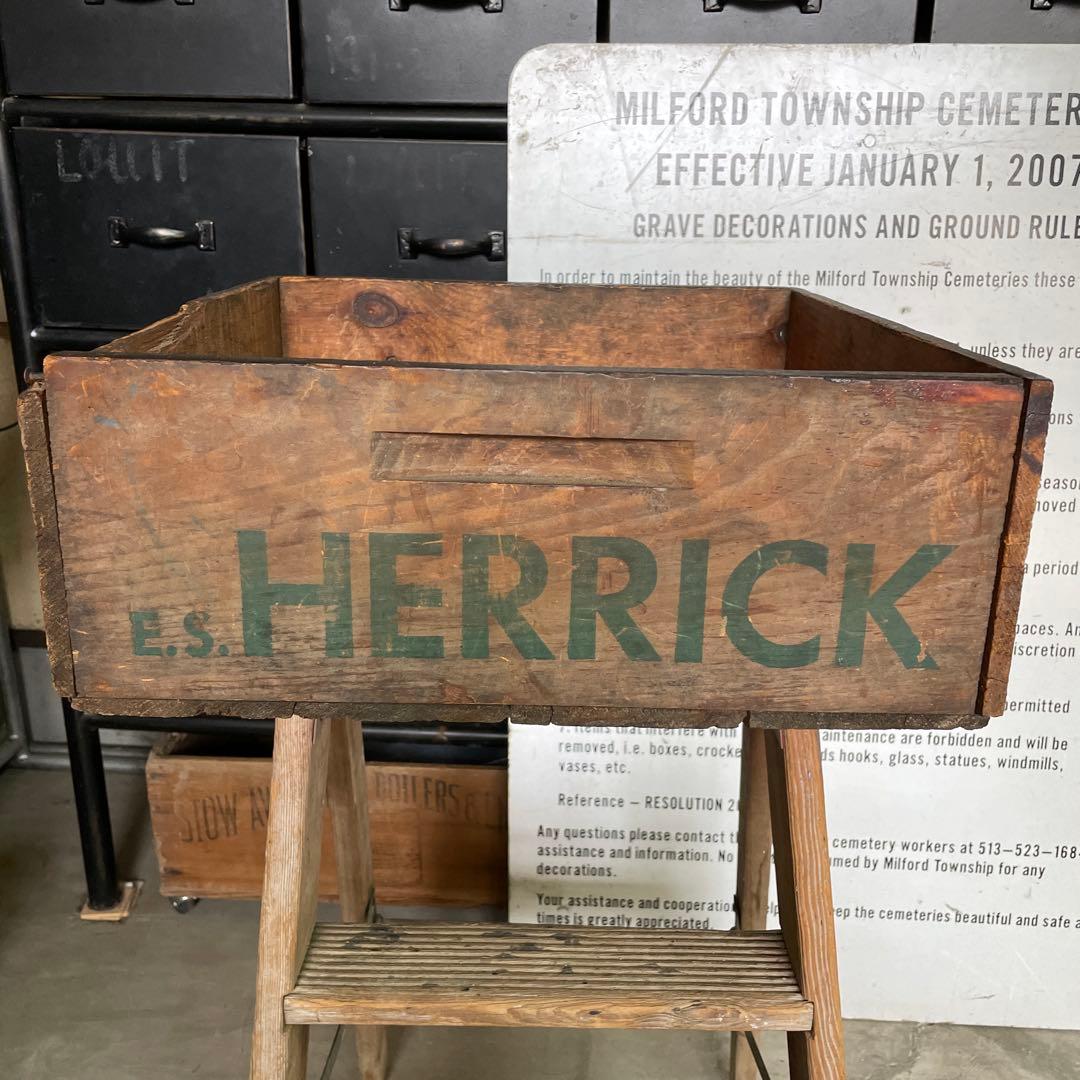 HERRICK vintage wooden box ヴィンテージ 木箱