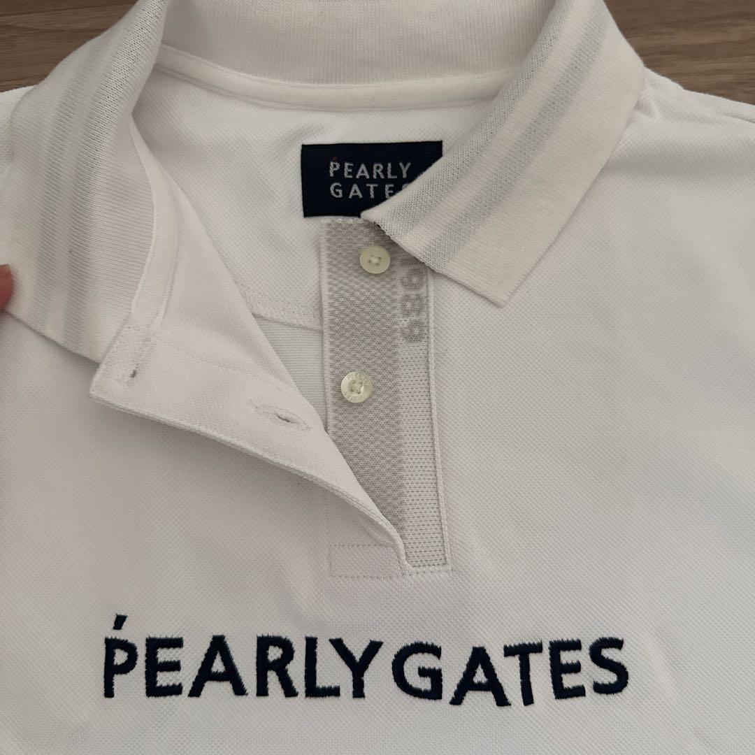 美品✨PEARLY GATES パーリーゲイツ ポロシャツ 白 ホワイト 半袖