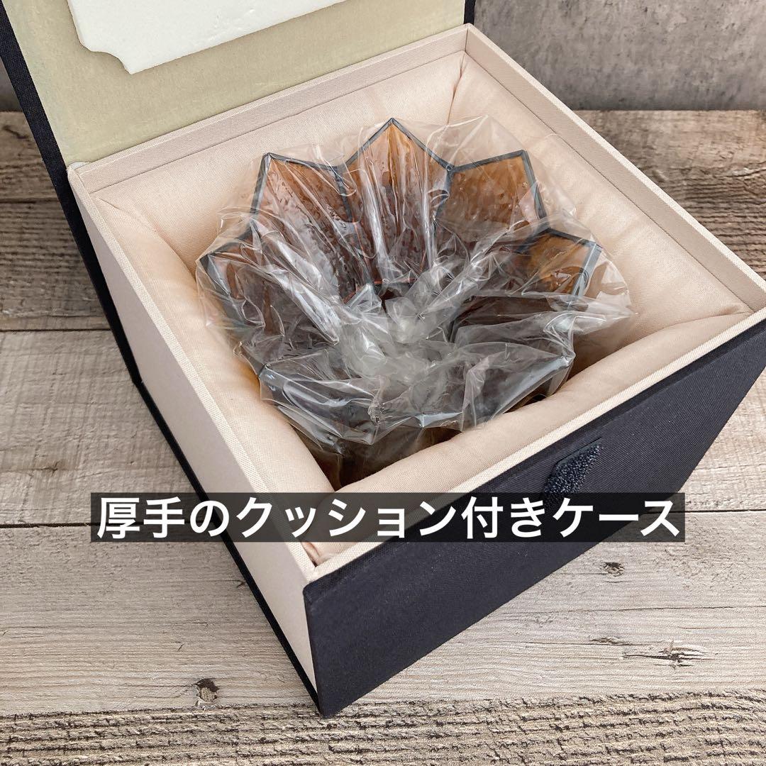 ケース付き　琥珀色　ガラスシェード　ランタンシェード　逆鱗　ゴールゼロ