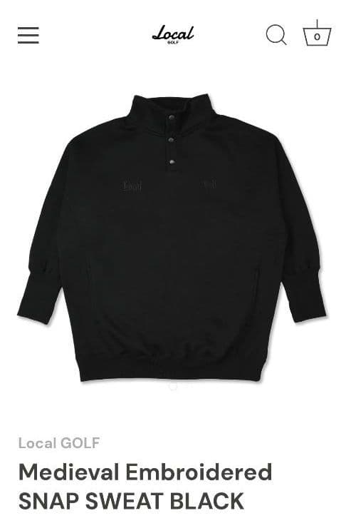 Local Golf　スナップスウェット