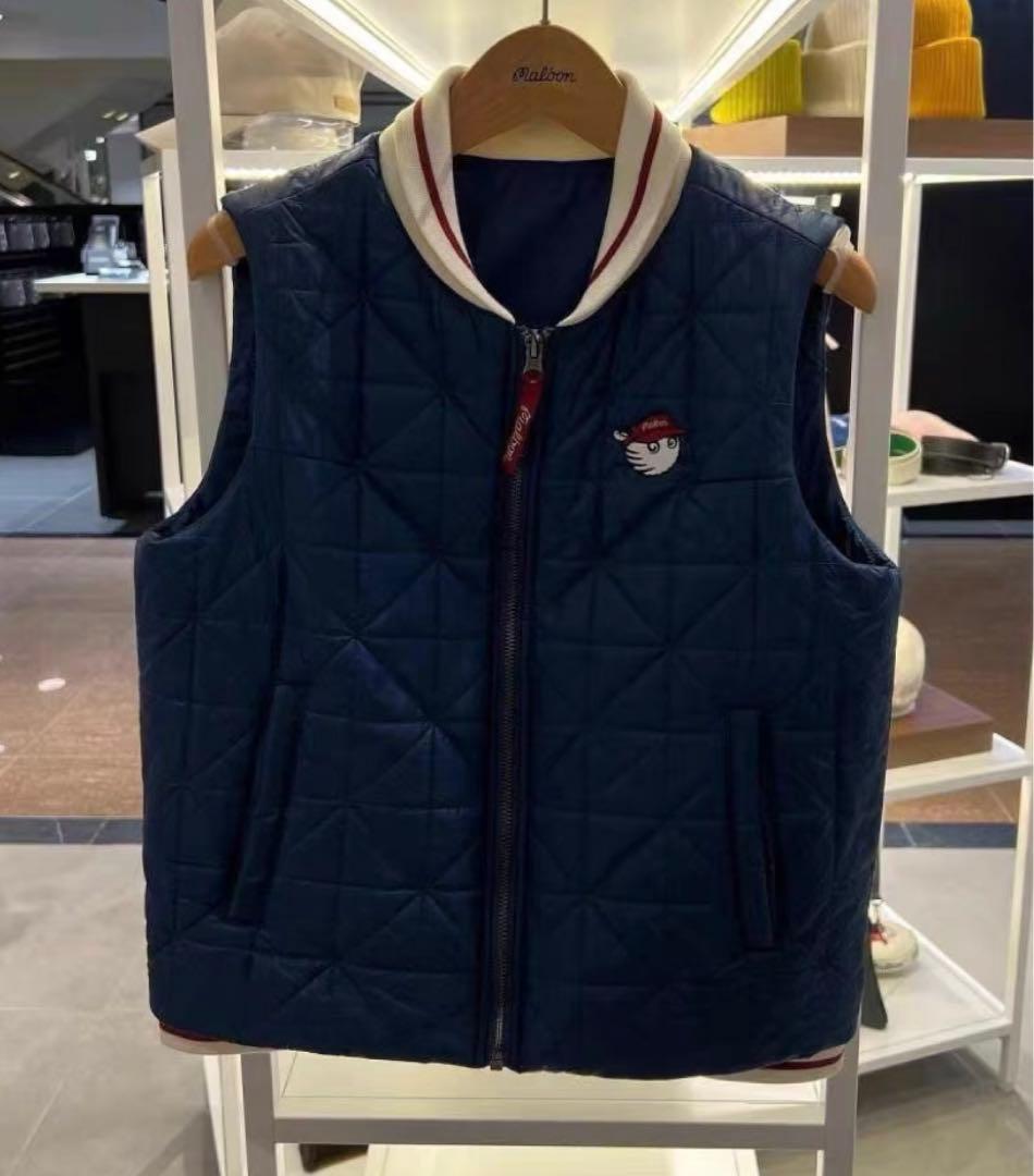 S マルボンゴルフ MALBON GOLF ウエア ダウンベスト　紺