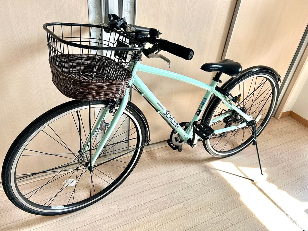 お手渡し希望　ブリヂストン　シュライン　26インチ 籐風バスケット付